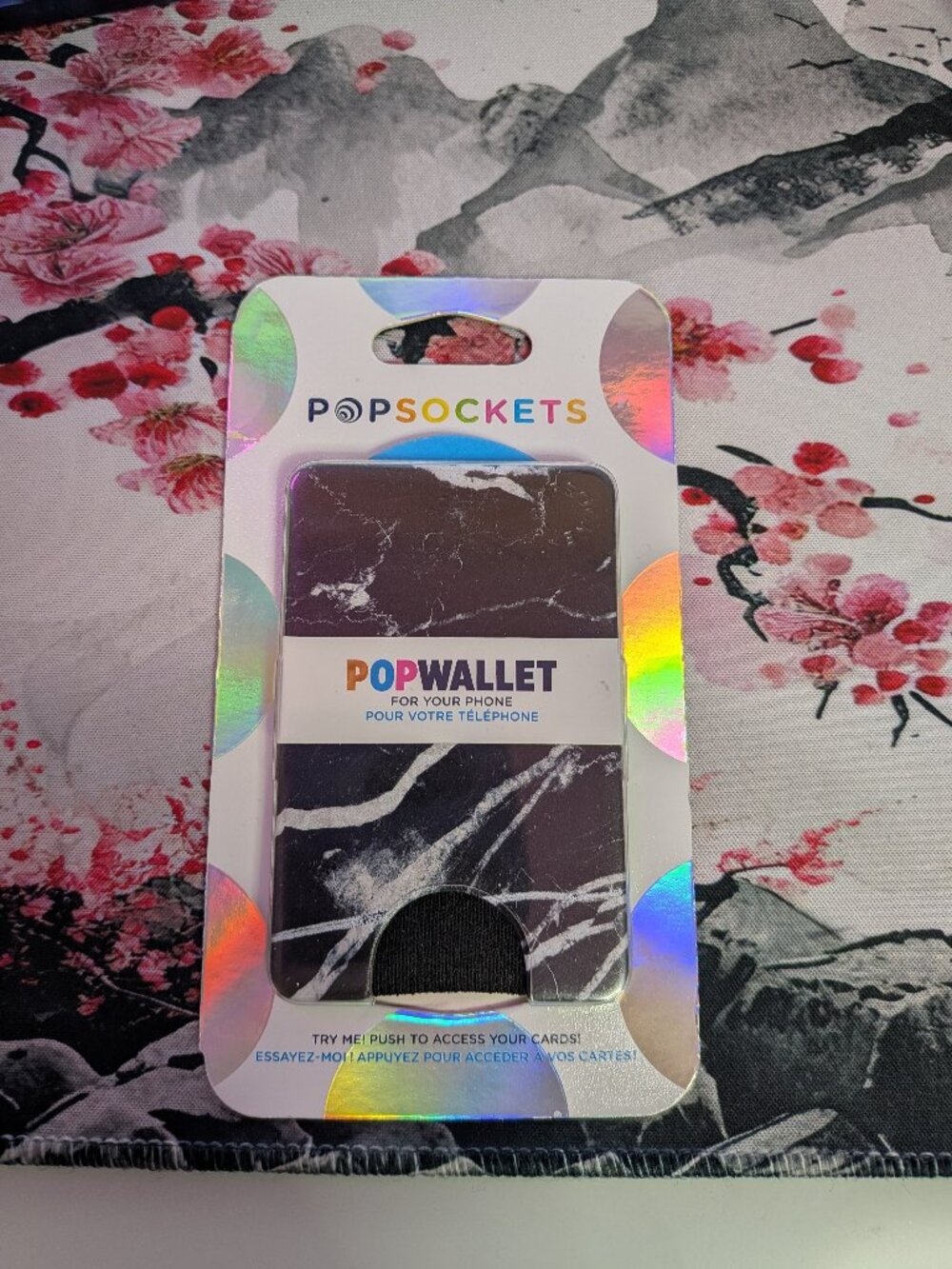 PopSockets PopWallet - Color Midnight Marble -Phone Wallet - New in package